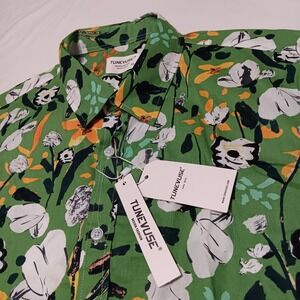 NWT -‎ Tunevuse Shirt Mens XL Allover Floral Print Hawaiian Colorful S/S